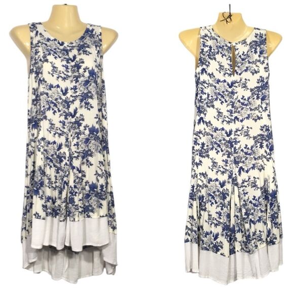 ALTAR’D STATE FLORAL BOHO COTTAGECORE PRAIRIE SLEEVELESS HI LOW FLOWY DRESS M‎ - Picture 1 of 10